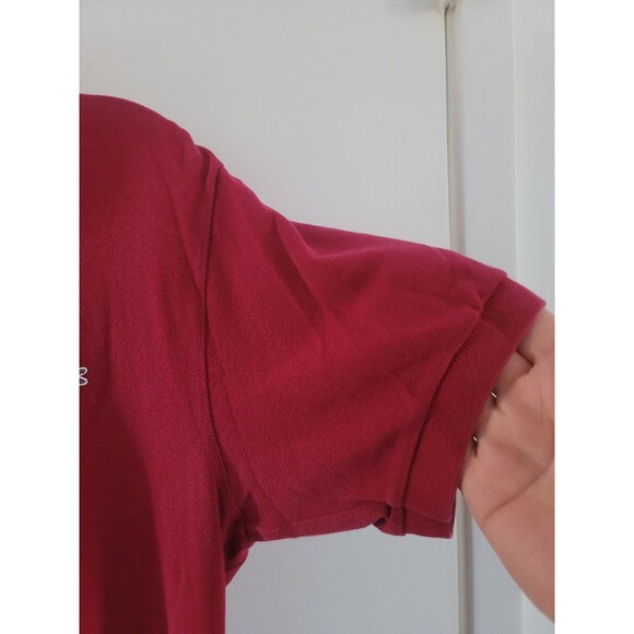LACOSTE Mens Polo Shirt Size 3 S Burgandy Cotton - Picture 5 of 7